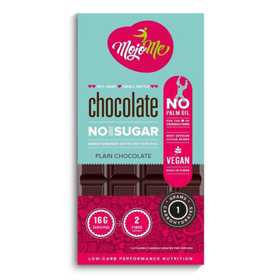 MojoMe Chocolate - Sugar-free - Plain Dark - 80g - The Beautiful Online Store