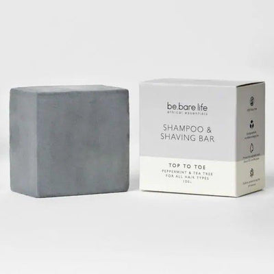 Be.Bare Shampoo - Top To Toe - Shampoo & Shaving Bar - for All Hair - The Beautiful Online Store