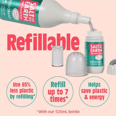 Salt of the Earth Melon & Cucumber Natural Refillable Roll-On - The Beautiful Online Store