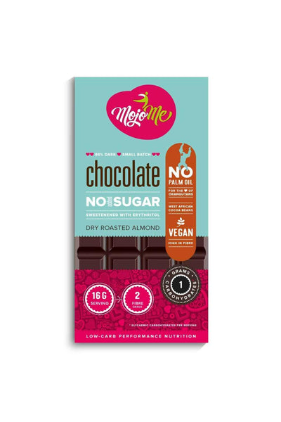 MojoMe Chocolate - Sugar-Free - Dry Roasted Almond - 80g - The Beautiful Online Store
