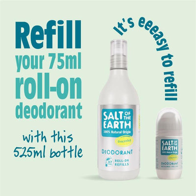 Salt of the Earth Unscented Roll-On Refill - The Beautiful Online Store